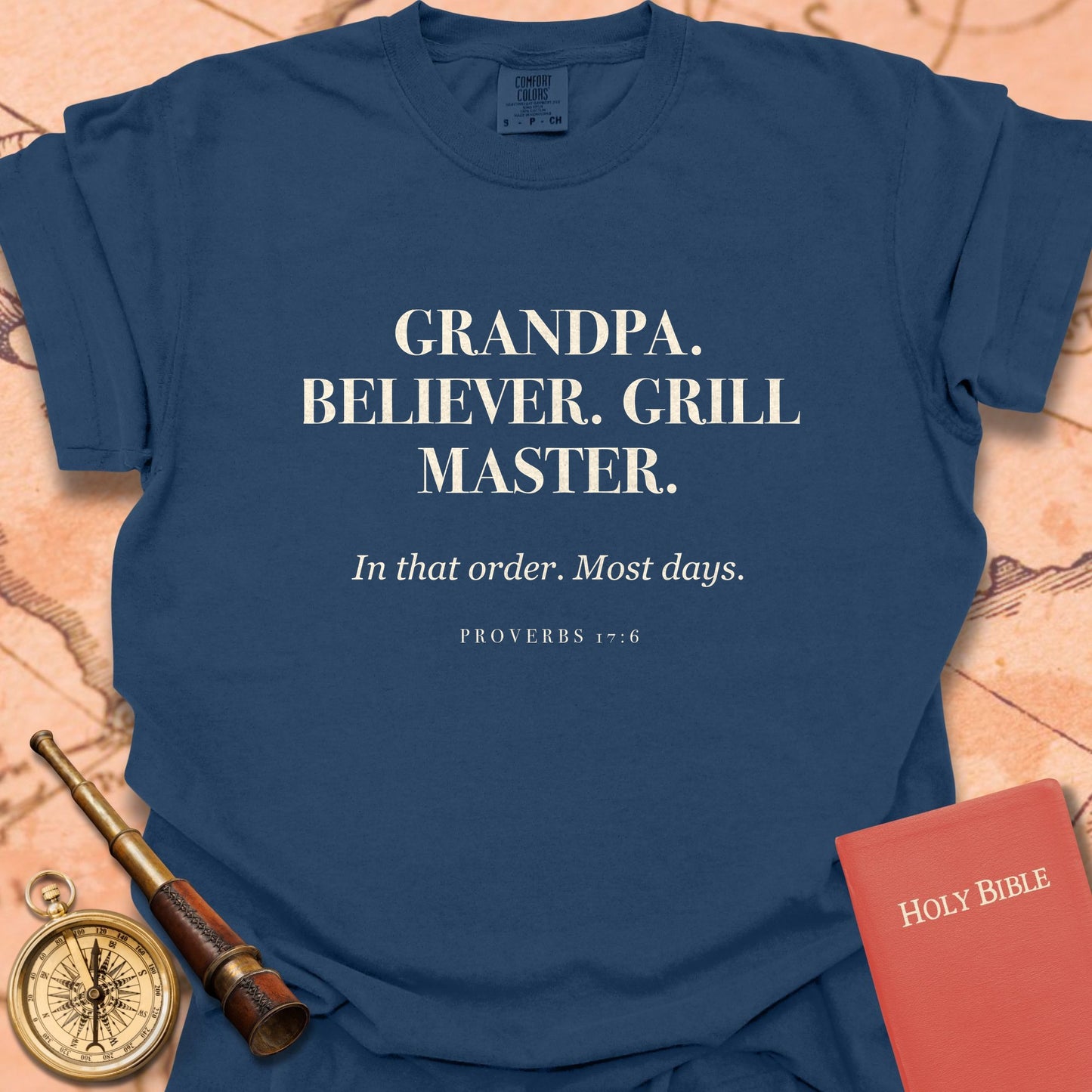 Grandpa. Believer. Grill Master Premium T-shirt