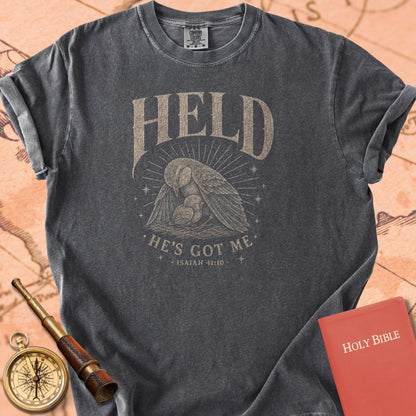 Held — He's Got Me Premium T-shirt
