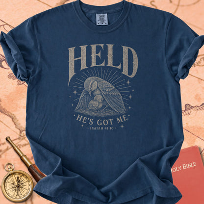 Held — He's Got Me Premium T-shirt