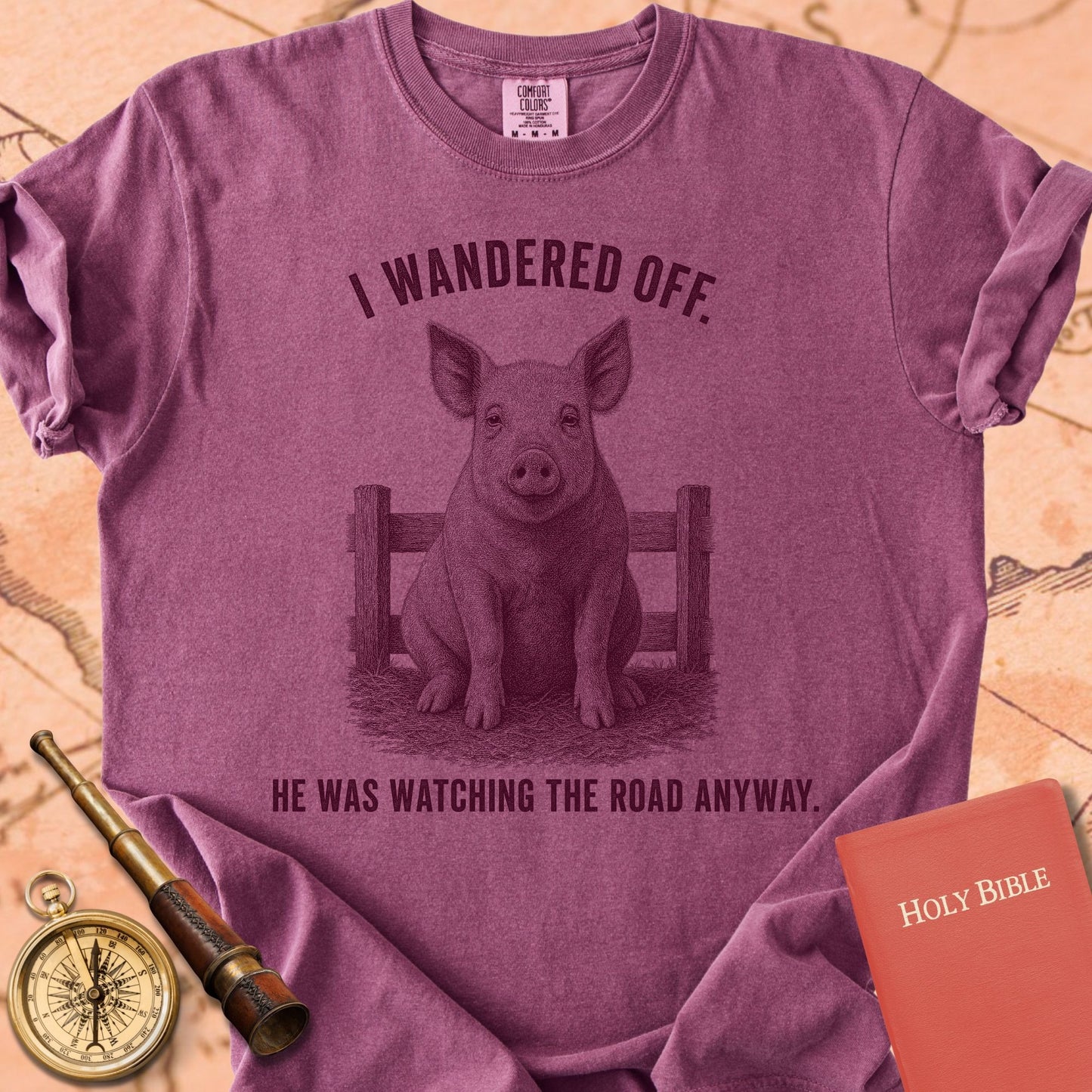 I Wandered Off. He Was Watching the Road Anyway. Premium T-shirt