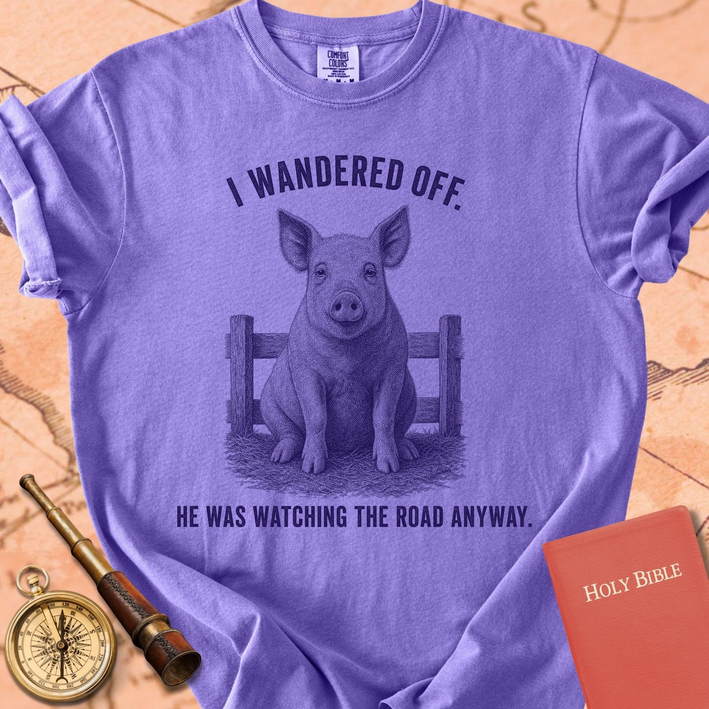 I Wandered Off. He Was Watching the Road Anyway. Premium T-shirt