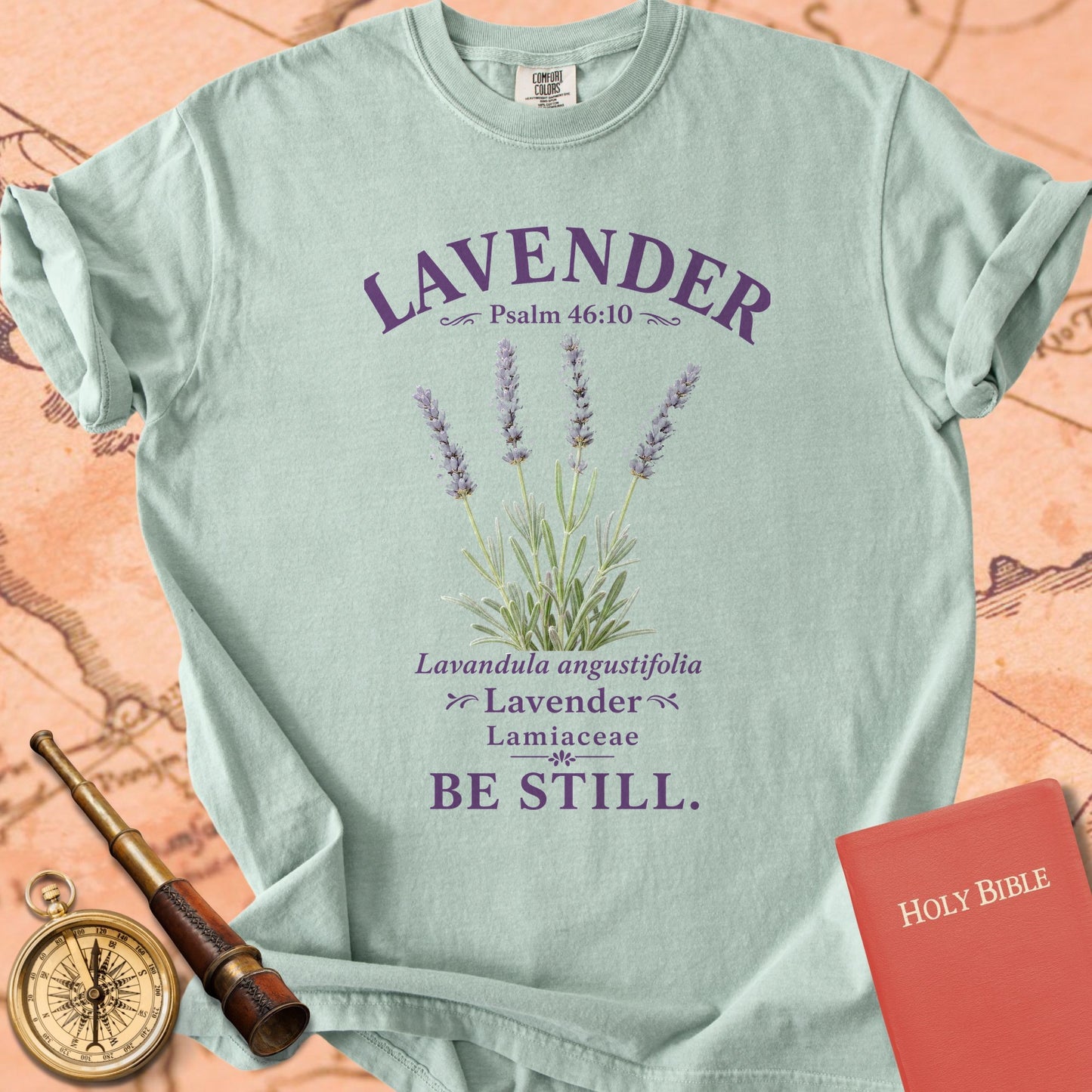 Lavender Psalm 46:10 Premium T-shirt