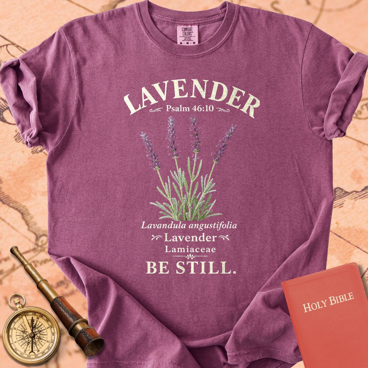 Lavender Psalm 46:10 Premium T-shirt