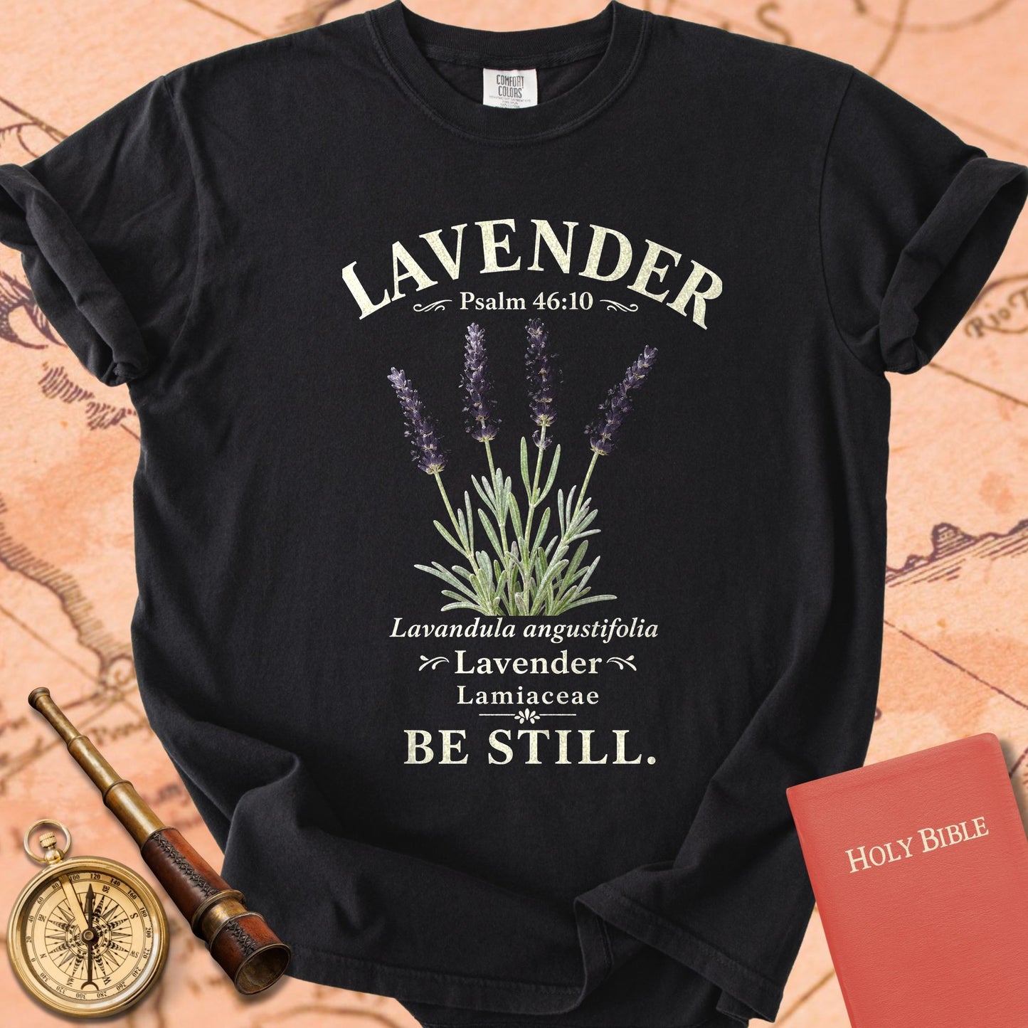 Lavender Psalm 46:10 Premium T-shirt