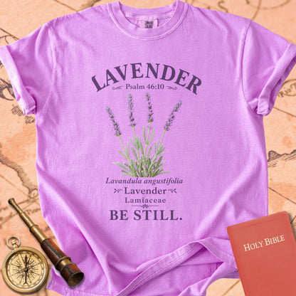 Lavender Psalm 46:10 Premium T-shirt