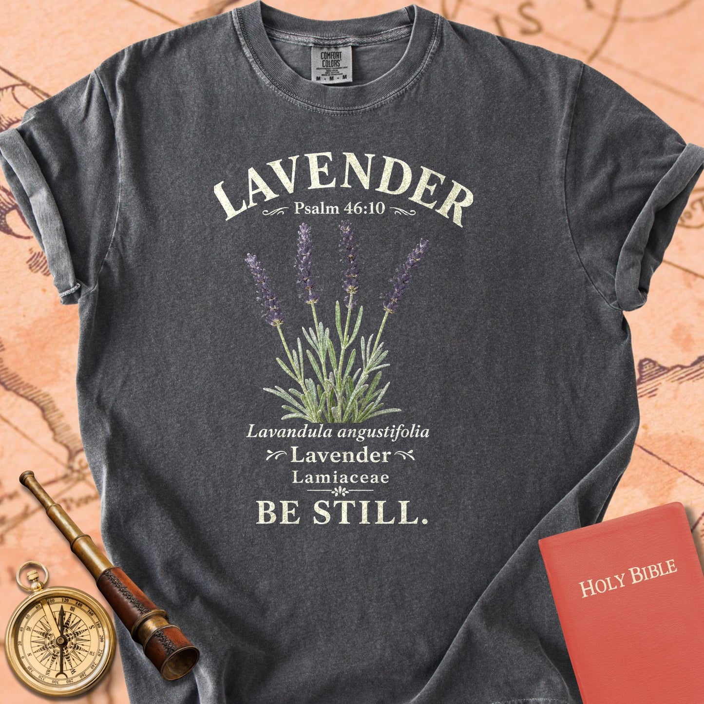 Lavender Psalm 46:10 Premium T-shirt