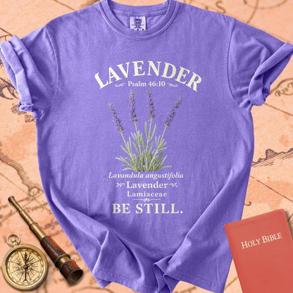 Lavender Psalm 46:10 Premium T-shirt