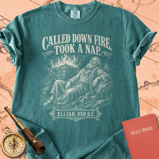 Elijah Called Down Fire Took a Nap Premium T-shirt