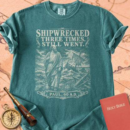 Paul Shipwrecked Three Times Still Went Premium T-shirt