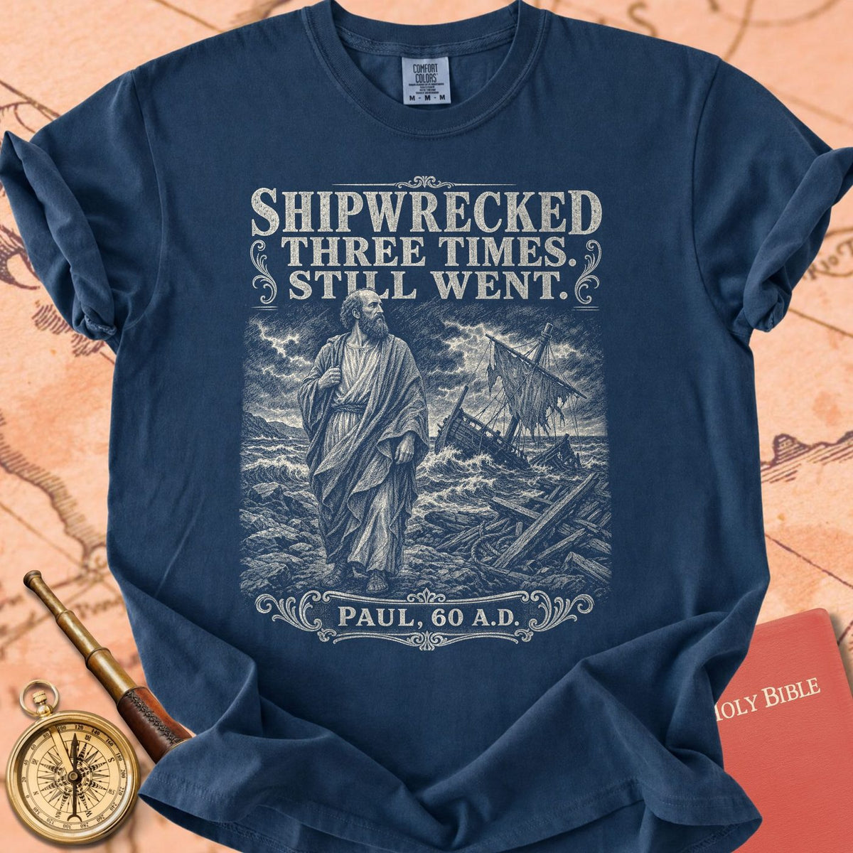 Paul Shipwrecked Three Times Still Went Premium T-shirt