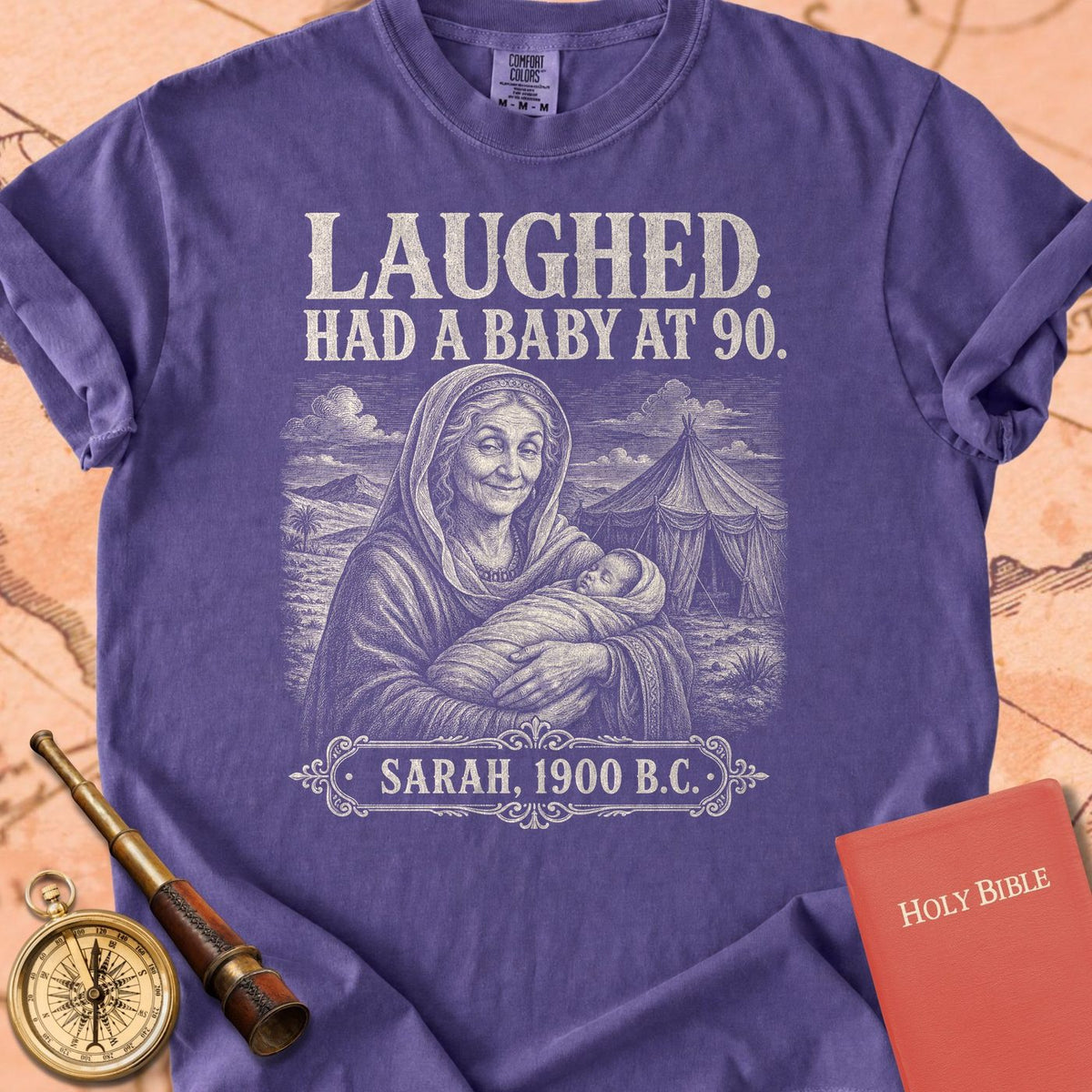 Sarah Laughed Had a Baby at 90 Premium T-shirt