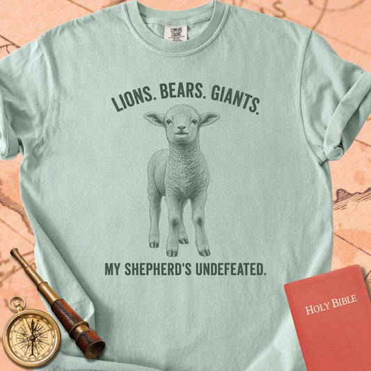 Lions. Bears. Giants. My Shepherd's Undefeated. Premium T-shirt