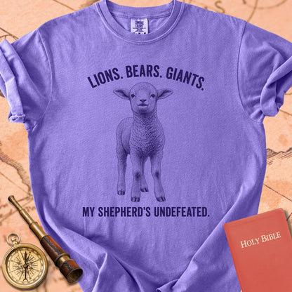 Lions. Bears. Giants. My Shepherd's Undefeated. Premium T-shirt
