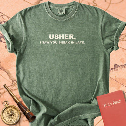 Usher. I Saw You Sneak In Late. Premium T-shirt