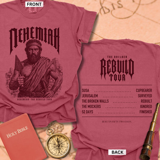 Nehemiah. The Rebuild Tour. Premium T-shirt