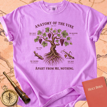 Anatomy of the Vine "Apart From Me, Nothing" | John 15:5 Christian Tee