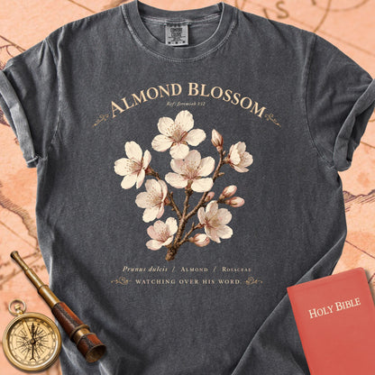 Almond Blossom — "Watching Over His Word" | Jeremiah 1:12 Premium T-shirt