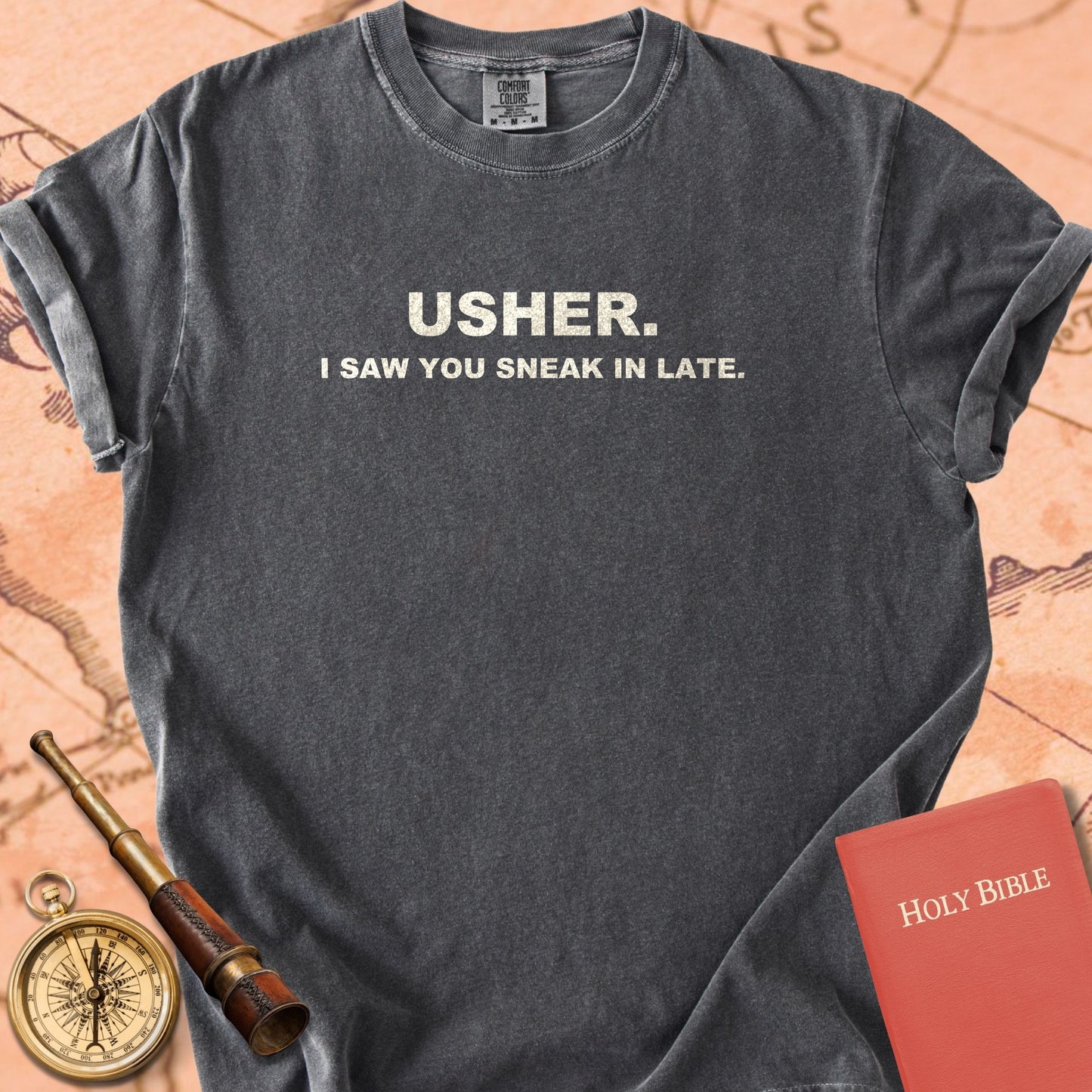 Usher. I Saw You Sneak In Late. Premium T-shirt