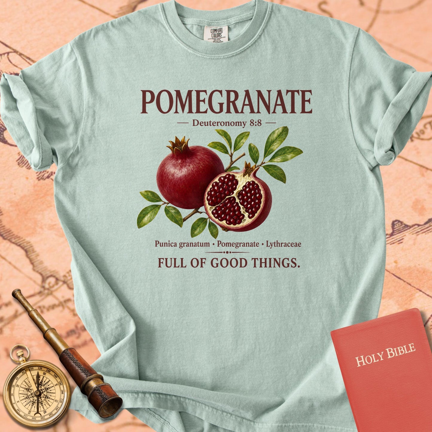 Pomegranate Deuteronomy 8:8 Premium T-shirt