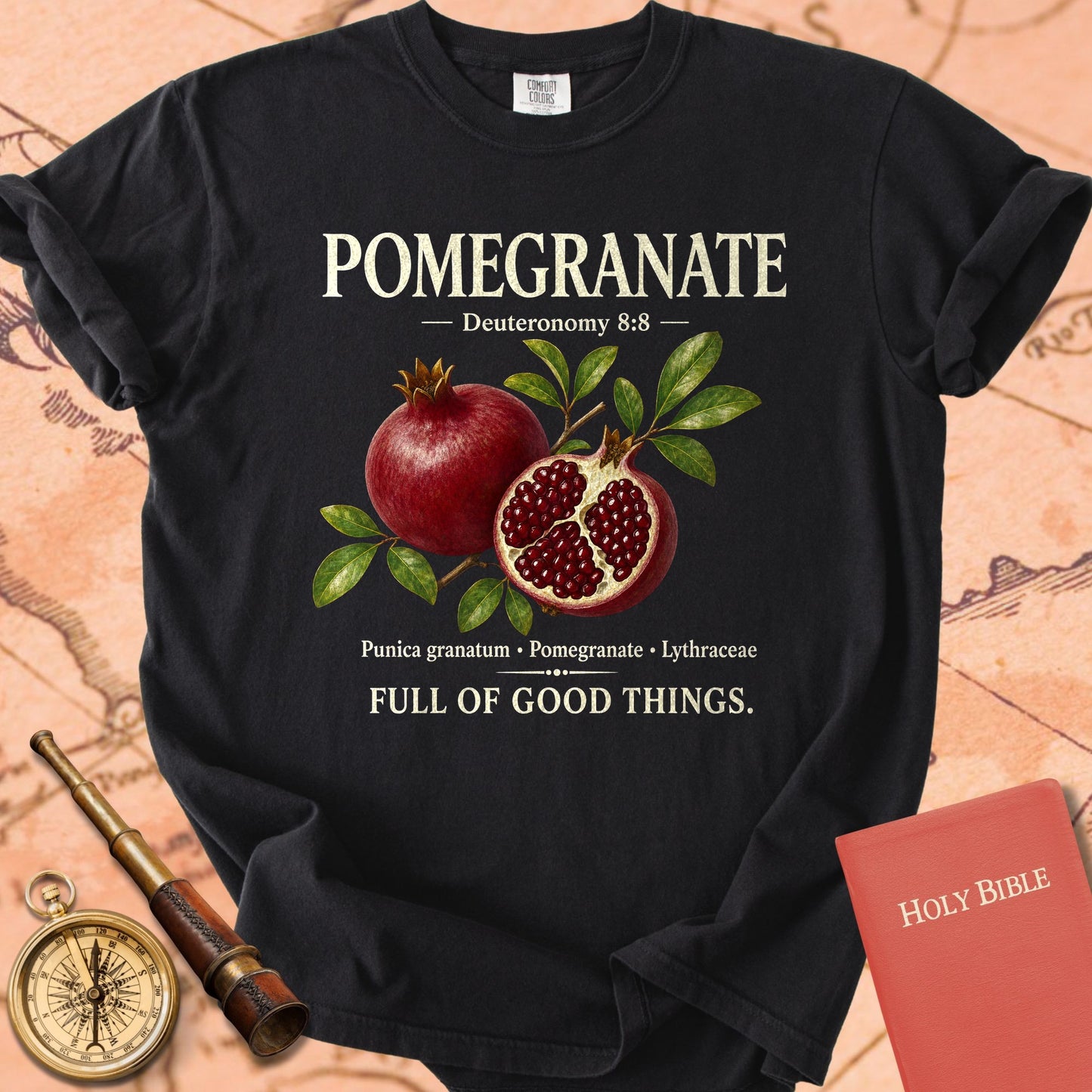 Pomegranate Deuteronomy 8:8 Premium T-shirt