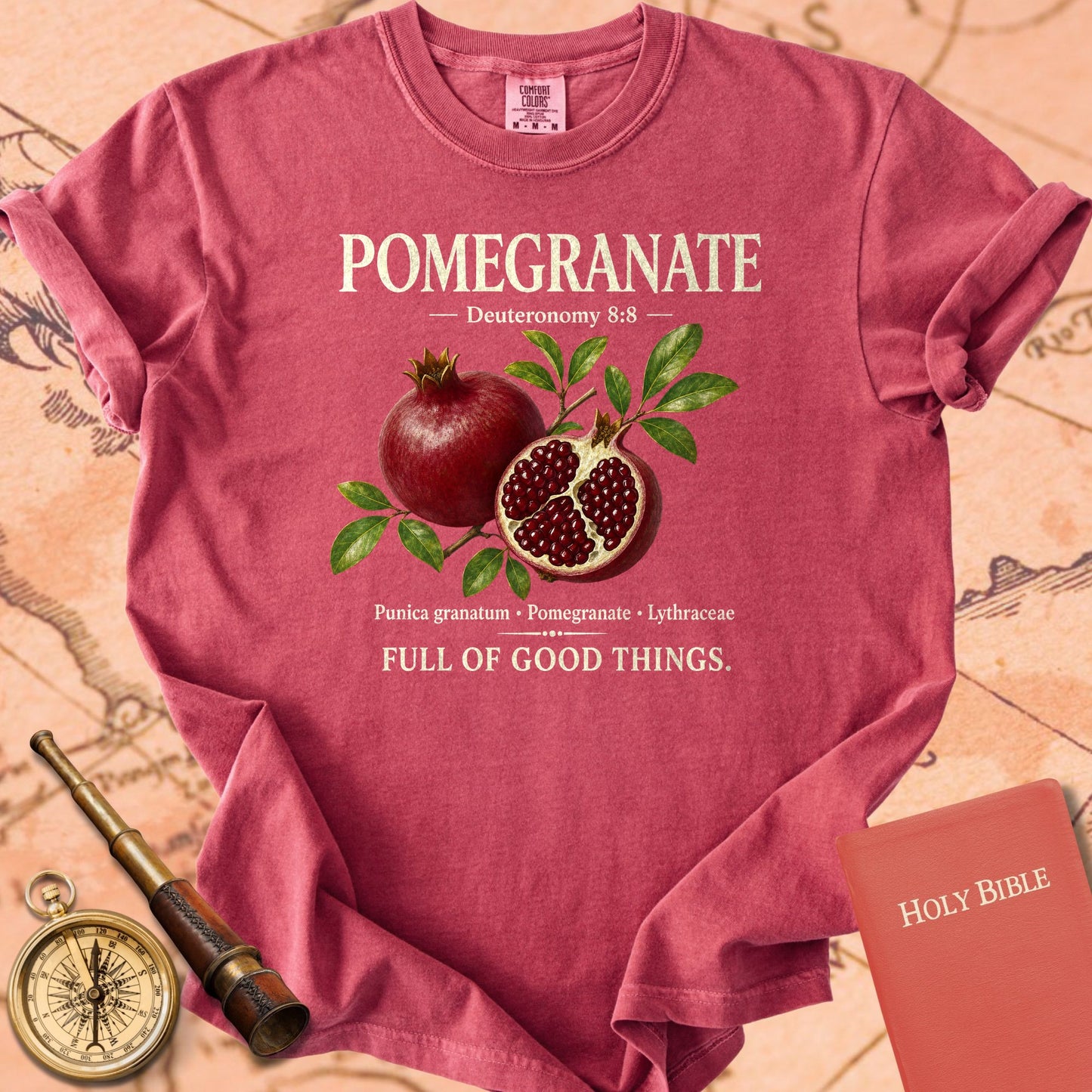 Pomegranate Deuteronomy 8:8 Premium T-shirt
