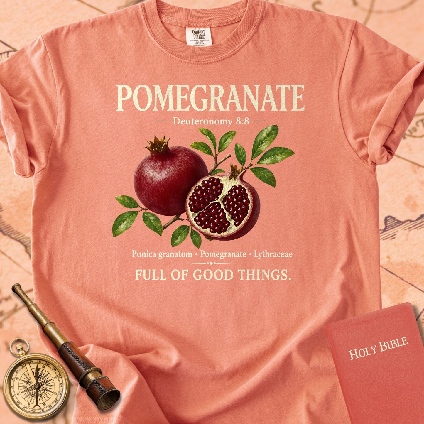 Pomegranate Deuteronomy 8:8 Premium T-shirt