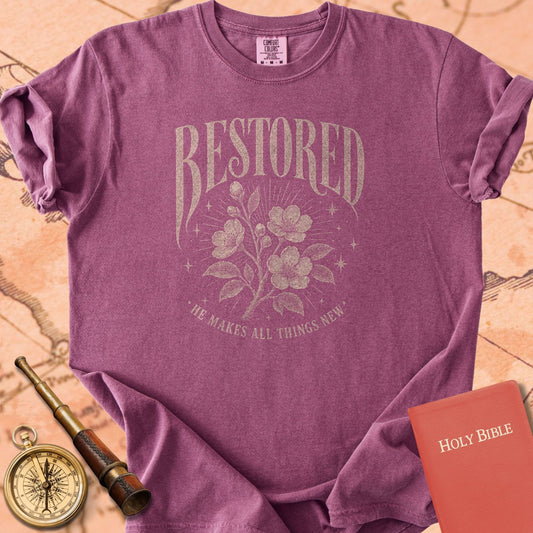 Restored — He Makes All Things New Premium T-shirt