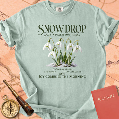 Snowdrop Psalm 30:5 Premium T-shirt