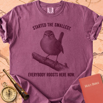 Started the Smallest. Everybody Roosts Here Now. Premium T-shirt