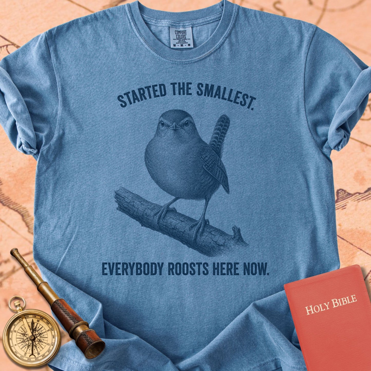 Started the Smallest. Everybody Roosts Here Now. Premium T-shirt