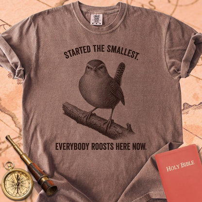 Started the Smallest. Everybody Roosts Here Now. Premium T-shirt