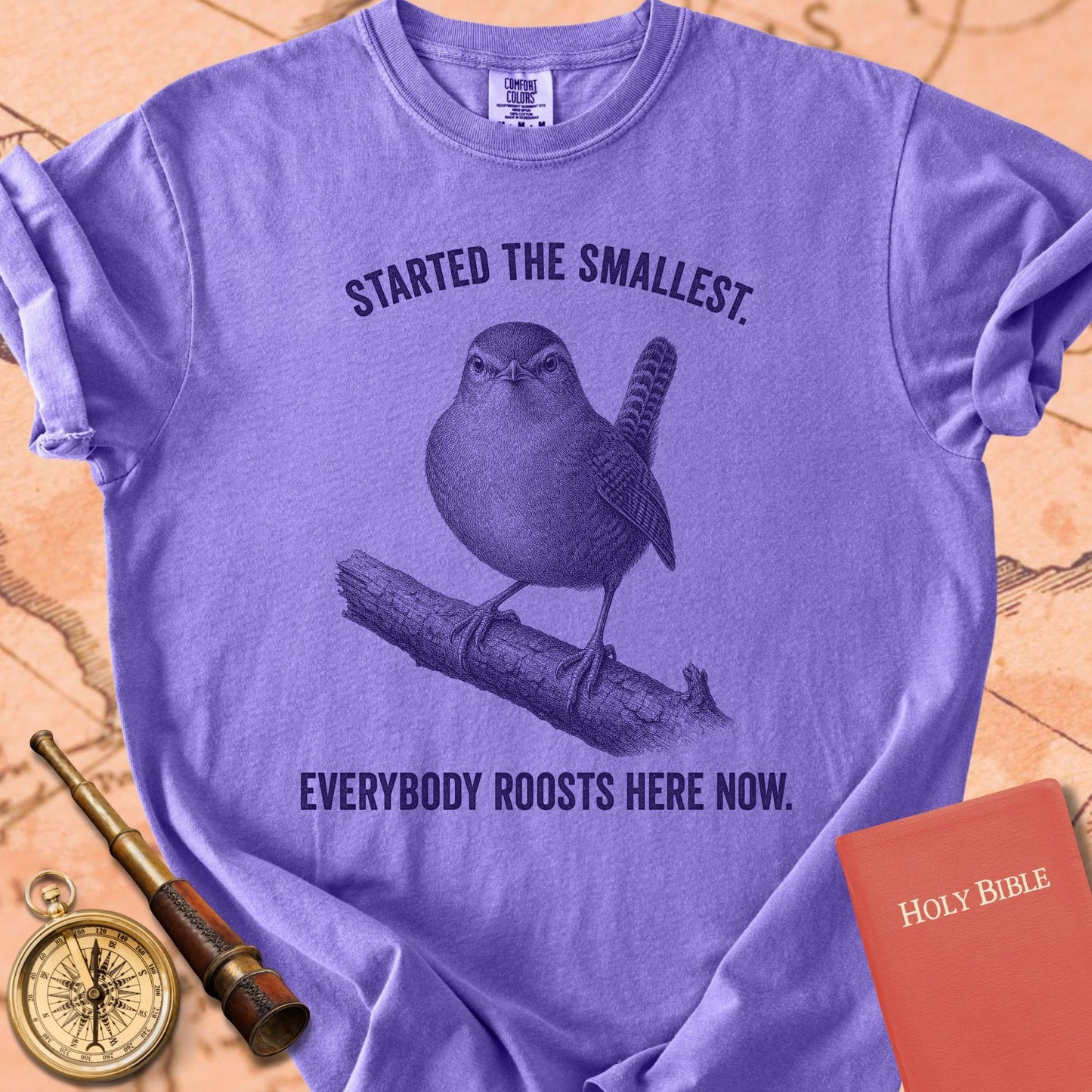 Started the Smallest. Everybody Roosts Here Now. Premium T-shirt