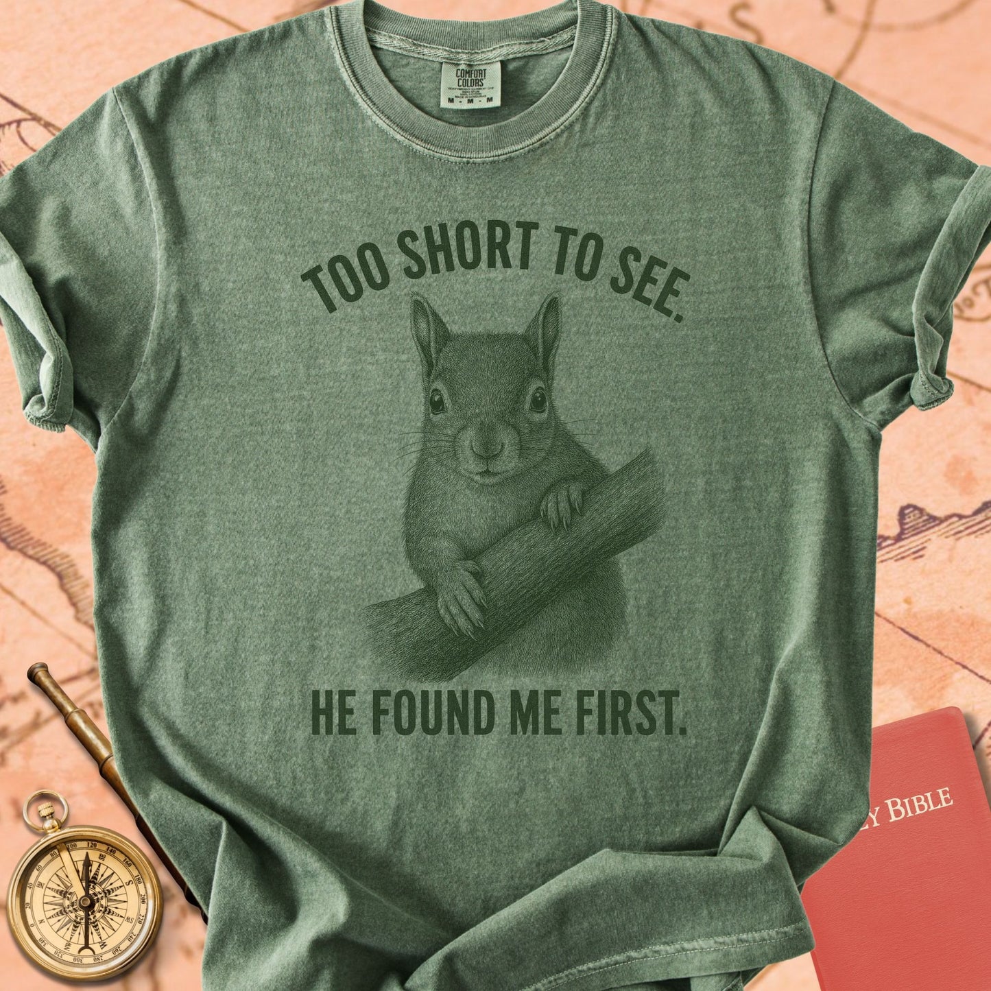Too Short to See. He Found Me First. Premium T-shirt