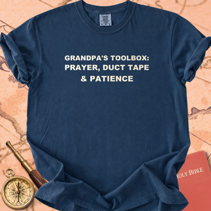 Grandpa's Toolbox: Prayer, Duct Tape & Patience Premium T-shirt