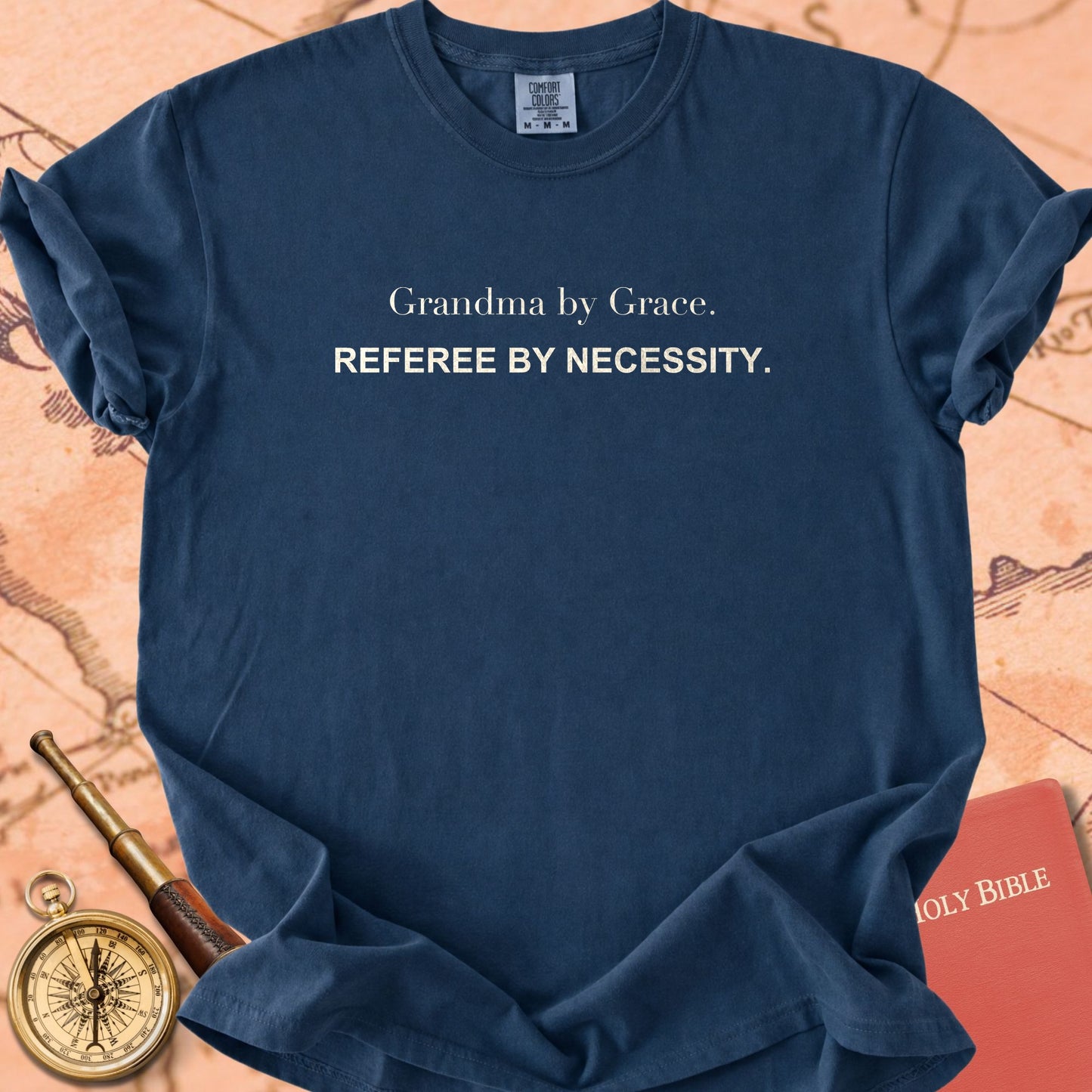 Grandma by Grace. Referee by Necessity. Premium T-shirt