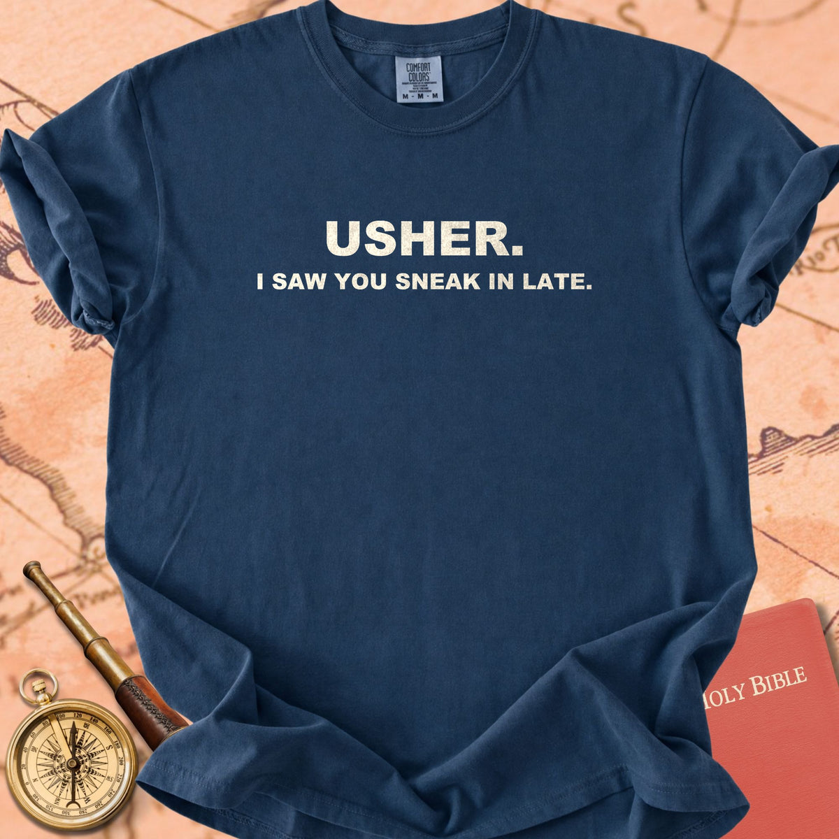 Usher. I Saw You Sneak In Late. Premium T-shirt