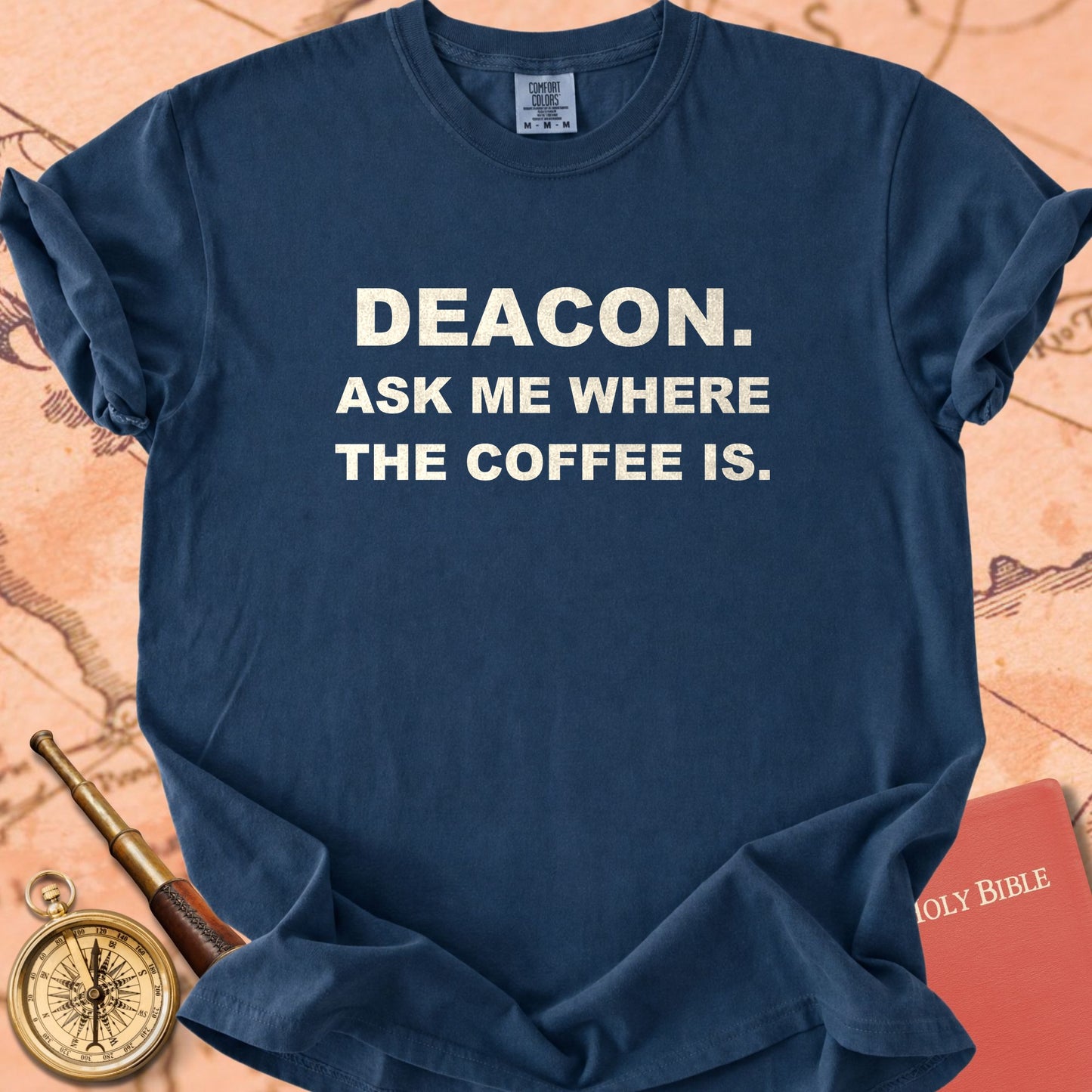 Deacon. Ask Me Where the Coffee Is. Premium T-shirt