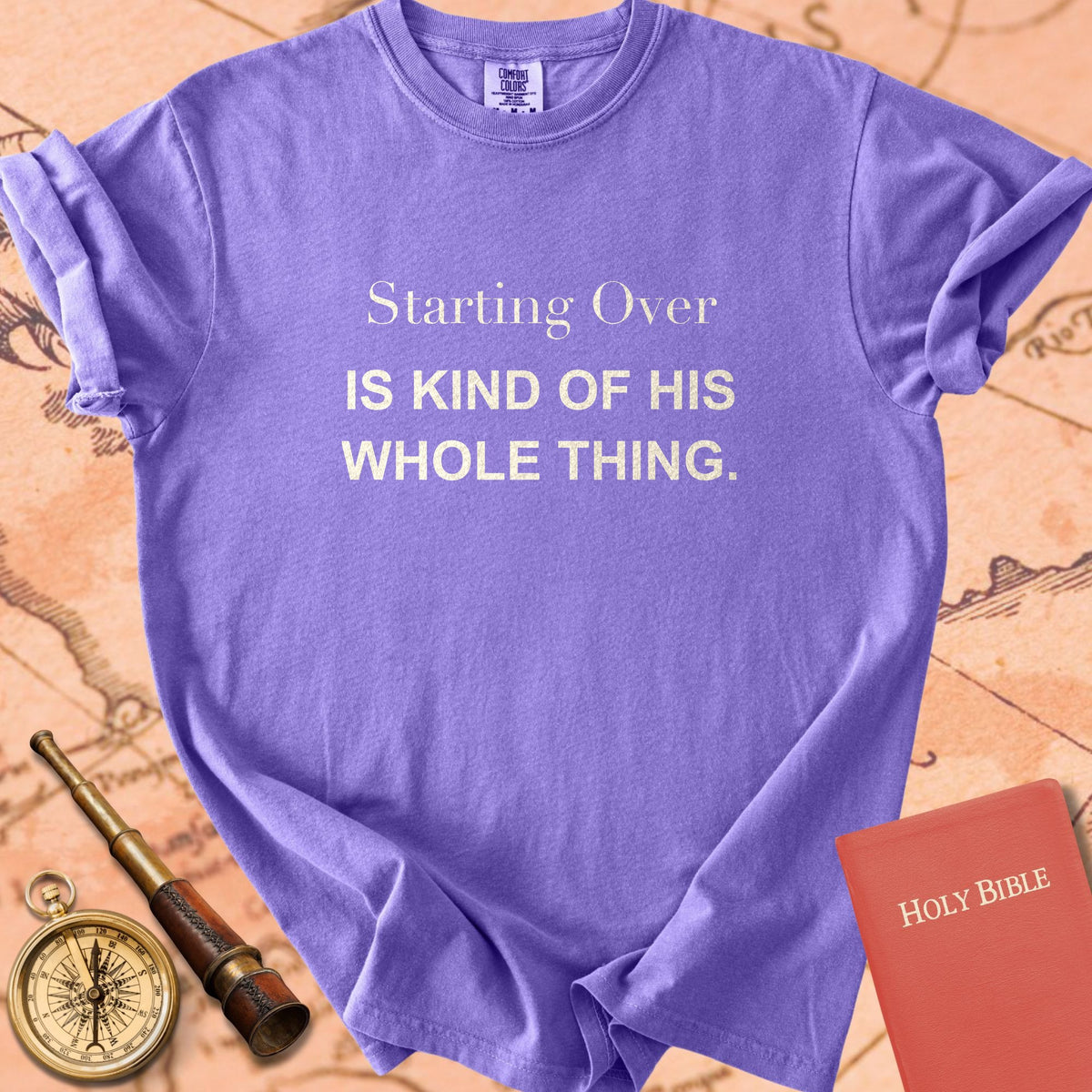 Starting Over Is Kind of His Whole Thing. Premium T-shirt