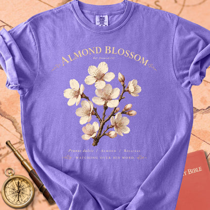 Almond Blossom — "Watching Over His Word" | Jeremiah 1:12 Premium T-shirt