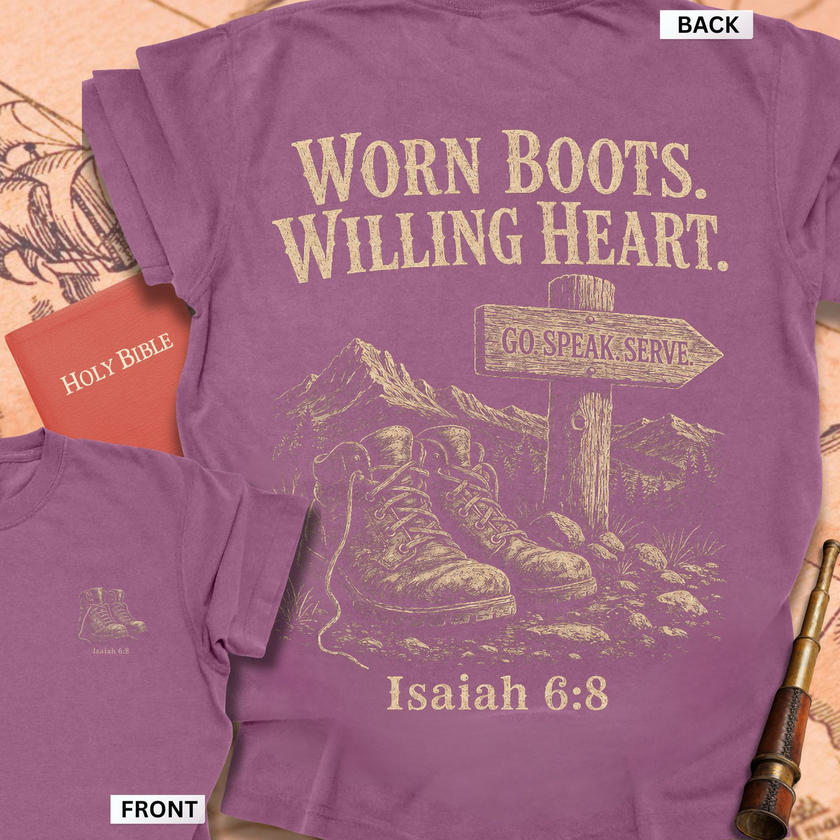 Worn Boots Willing Heart Premium T-shirt