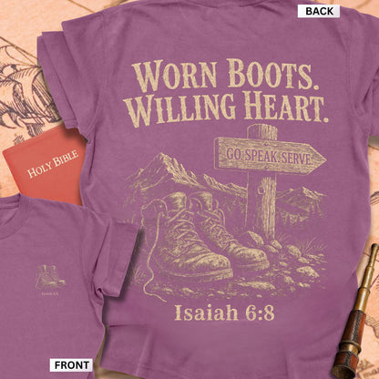 Worn Boots Willing Heart Premium T-shirt