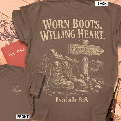 Worn Boots Willing Heart Premium T-shirt