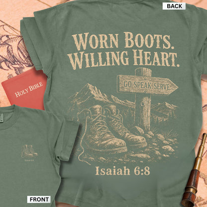 Worn Boots Willing Heart Premium T-shirt