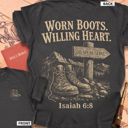 Worn Boots Willing Heart Premium T-shirt