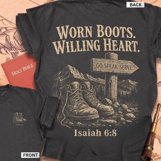 Worn Boots Willing Heart Premium T-shirt