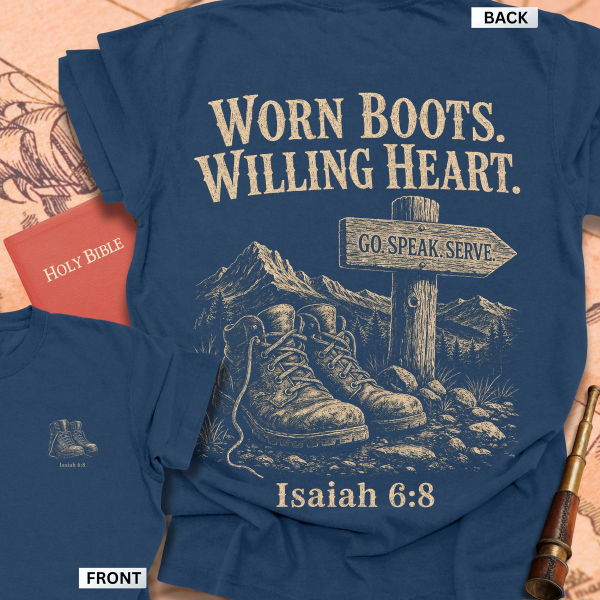 Worn Boots Willing Heart Premium T-shirt