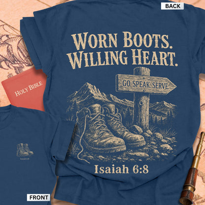 Worn Boots Willing Heart Premium T-shirt