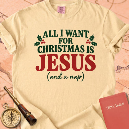 All I Want for Christmas is Jesus (and a Nap) Premium T-shirt