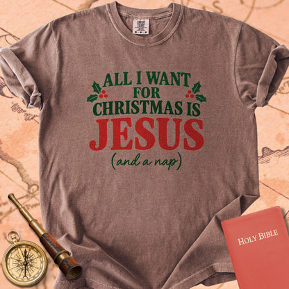 All I Want for Christmas is Jesus (and a Nap) Premium T-shirt