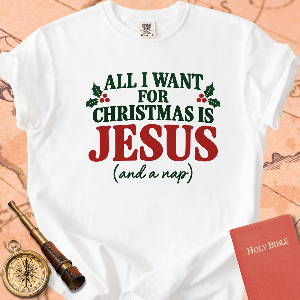 All I Want for Christmas is Jesus (and a Nap) Premium T-shirt